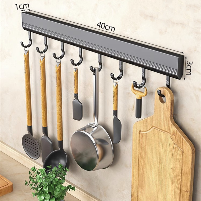 Kitchen Gadgets Needed - Hersteller liefern Küchenhakenständer, stanzfreies Wandregal, platzsparender