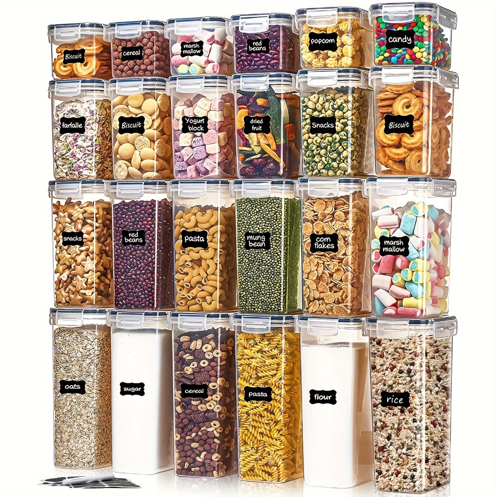 Kitchen Gadgets And Accessories - 24-teiliges Lebensmittel-Aufbewahrungsset 12 Behälter 12 Deckel