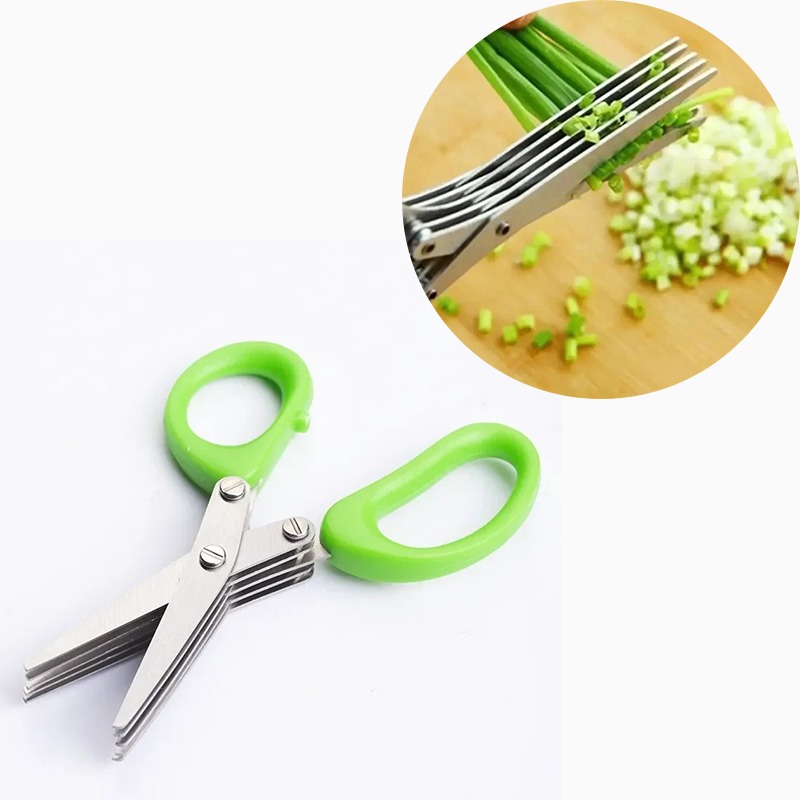 Kitchen Gadgets Save Time - Zeitsparende Kräuterschere mit 5 Klingen aus