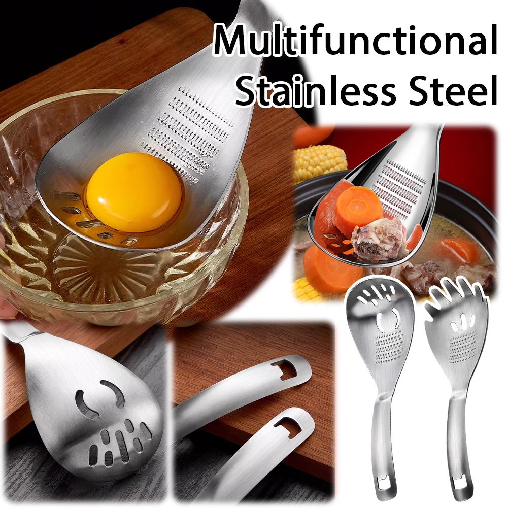 Kitchen Gadgets Needed - Multifunktionales Edelstahl-Küchenutensilien-Set zum Kochen, Knoblauch-Ingwer-Gemüse-Reibe und