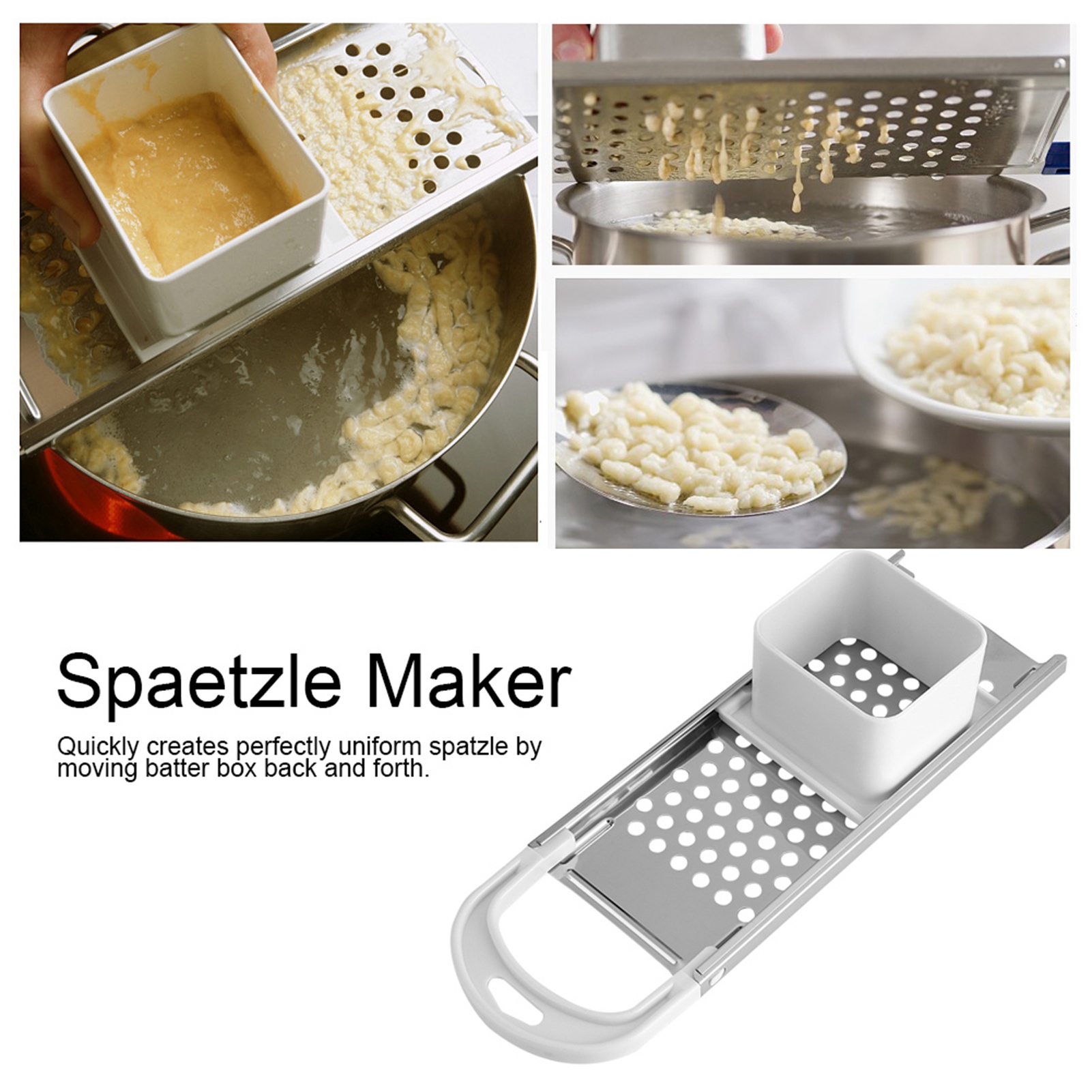 Kitchen Gadgets Smart - Küchen-Nudelmaschine Spätzle-Maker mit Edelstahlklinge Spätzle-Nudel-Teigtaschen-Hersteller Pasta-Kochwerkzeug