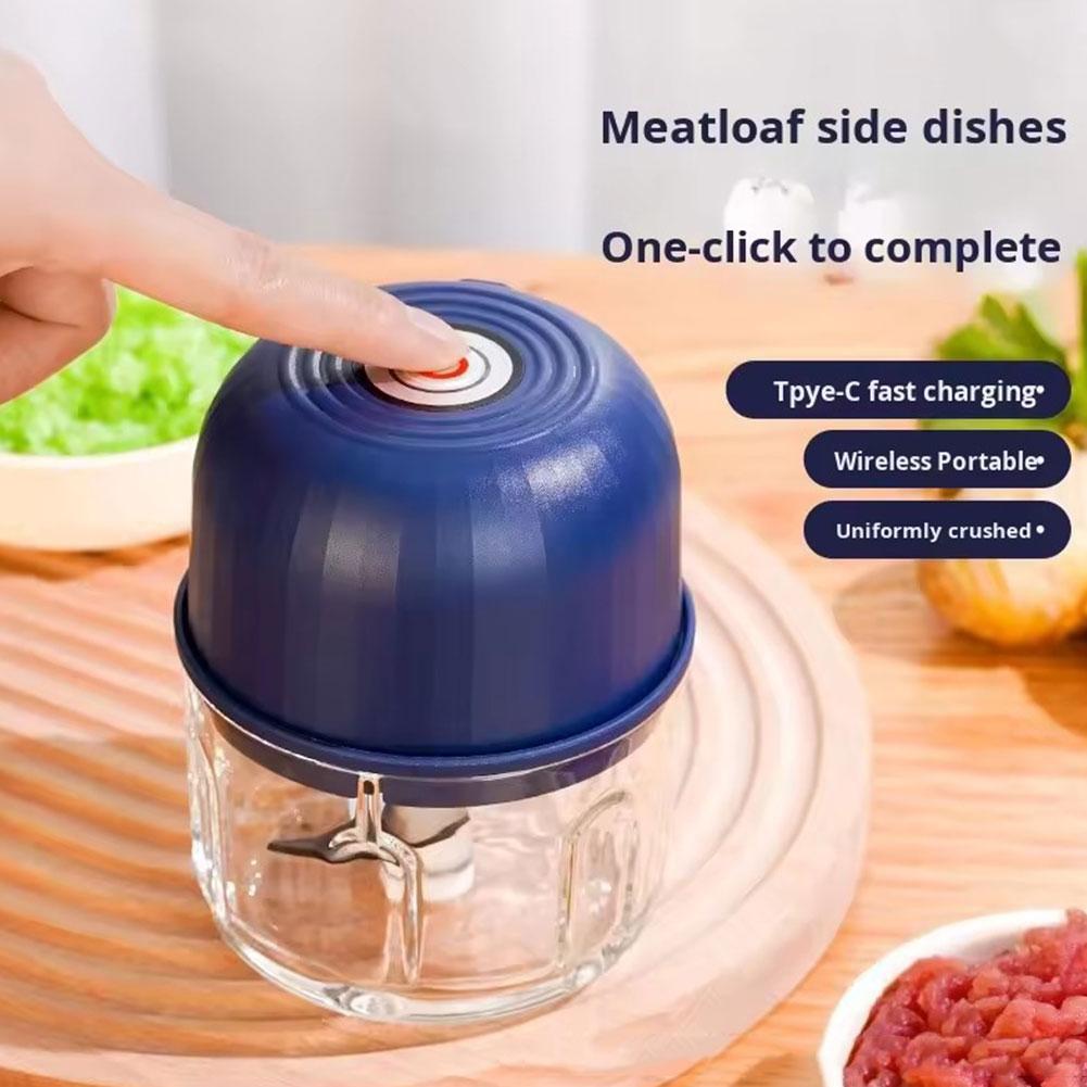 Kitchen Gadgets Electronic - Mini Elektrischer Knoblauchzerkleinerer, tragbar, USB-aufladbar, wasserdichter