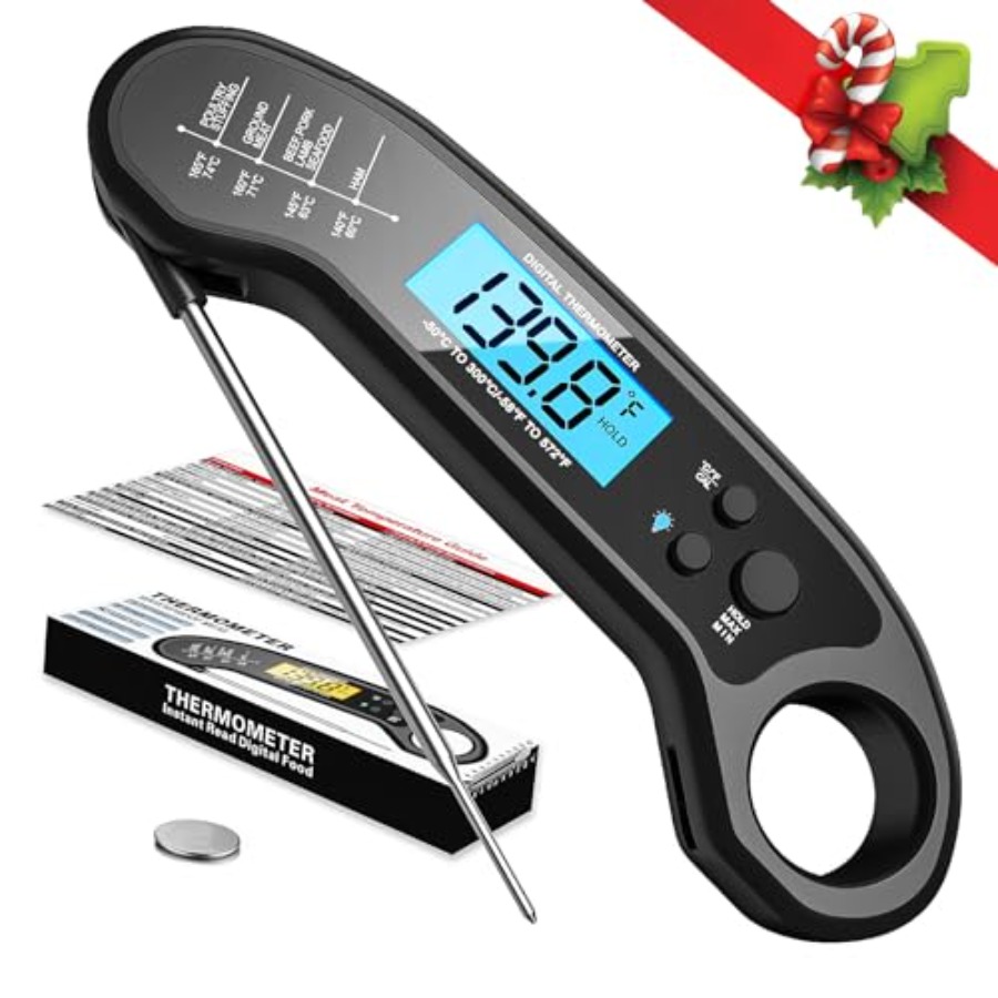 Instant Read Thermometer - Digitales Fleischthermometer mit Sofortanzeige für Grill