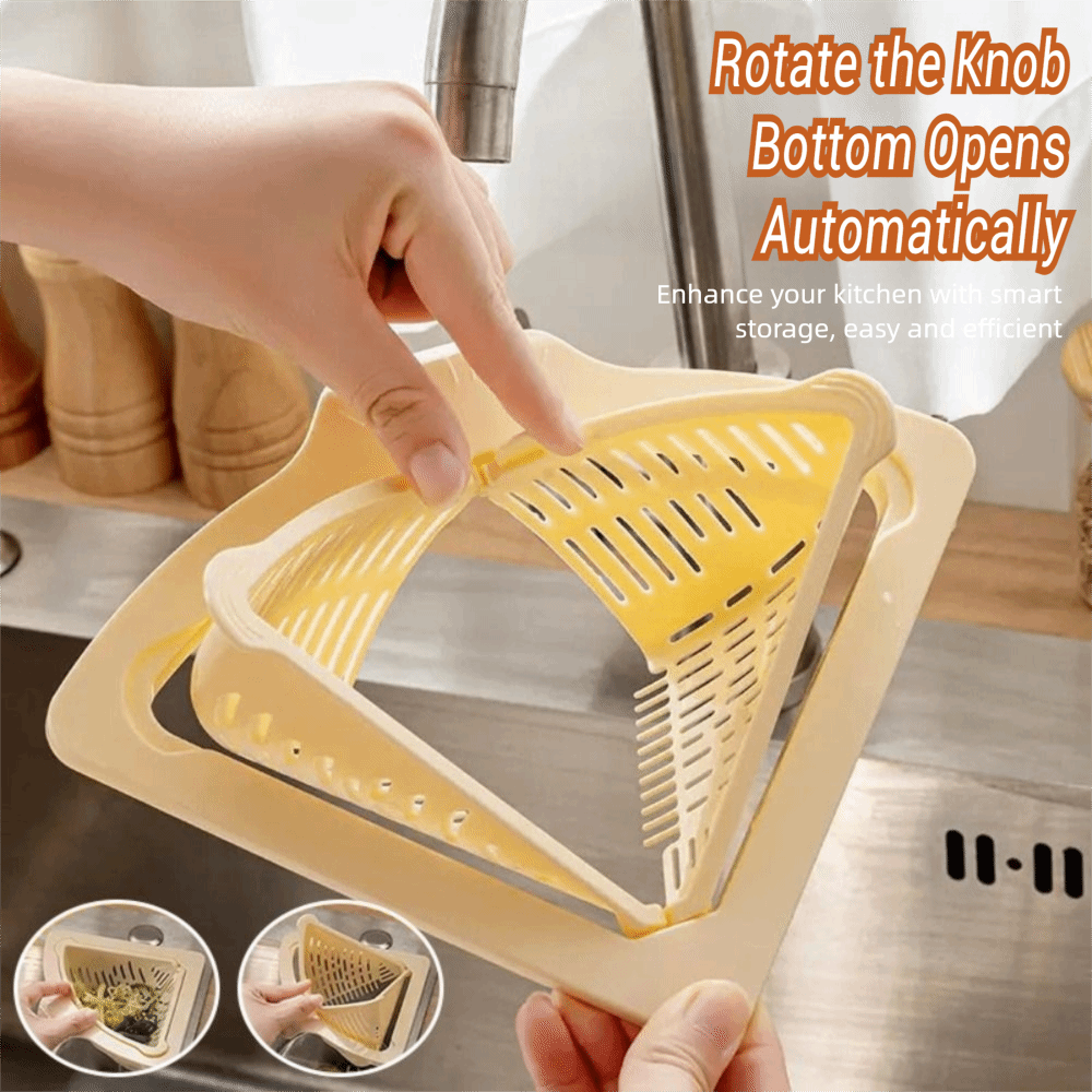 Kitchen Gadgets Needed - Langlebiger magnetischer Abflusskorb für Waschbecken, dreieckig,