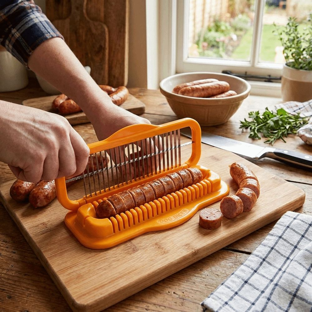 Kitchen Gadgets Save Time - Multifunktionaler Edelstahl-Schinkenschneider, Manueller Zeitsparender Bananenschneider, Effizienter