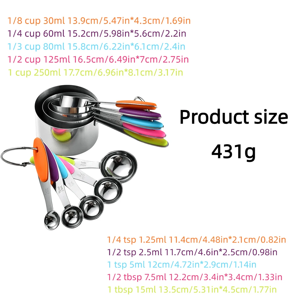 5/10Pcs Edelstahl Messbecher U – Kitchen Gadgets Products Bewertung und Preis